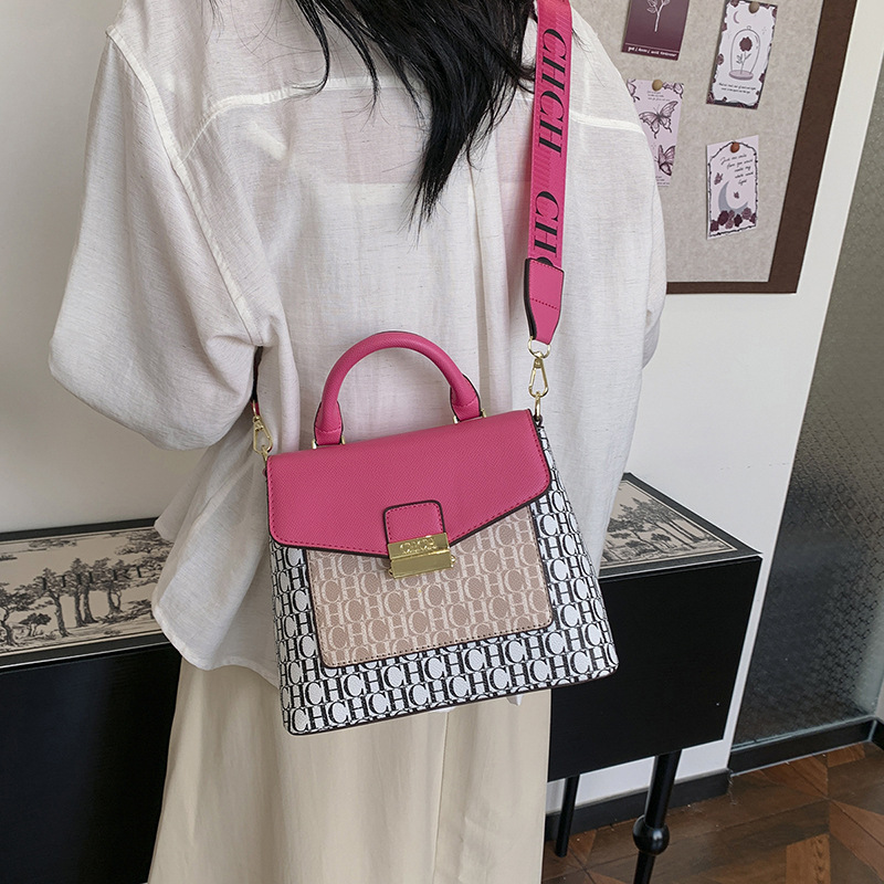 Bolso de hombro transfronterizo para mujer nuevo bolso de moda de gran capacidad con sentido premium retro clásico con letras impresas