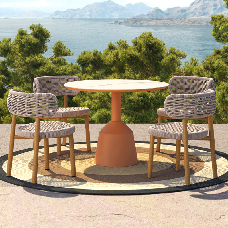 Mesa y silla al aire libre Villa patio al aire libre Jardín a prueba de lluvia silla de vidna terraza al aire libre silla de bar balcón mesa y silla de ocio combinación