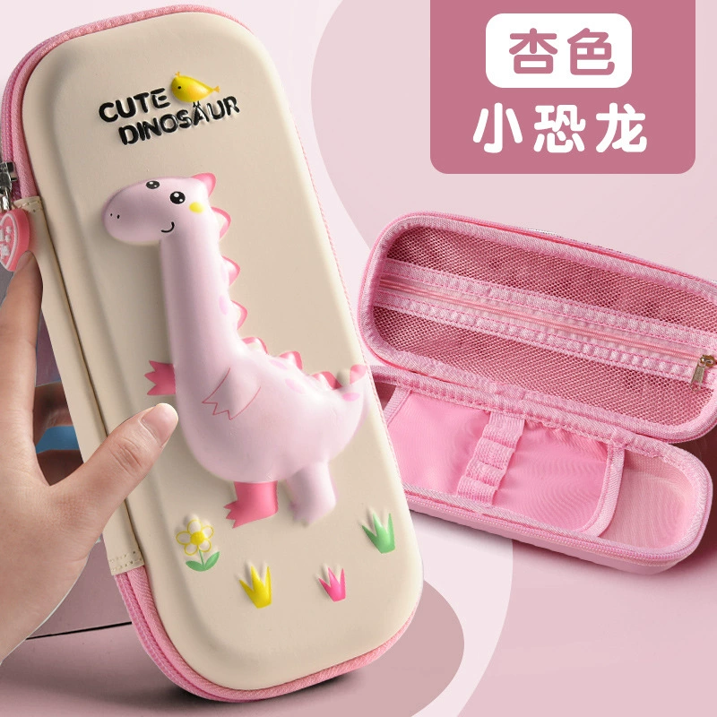 智杰 Eva, universal cartoon pencil case for elementary school students for the first grade, capacious storage system, 3D