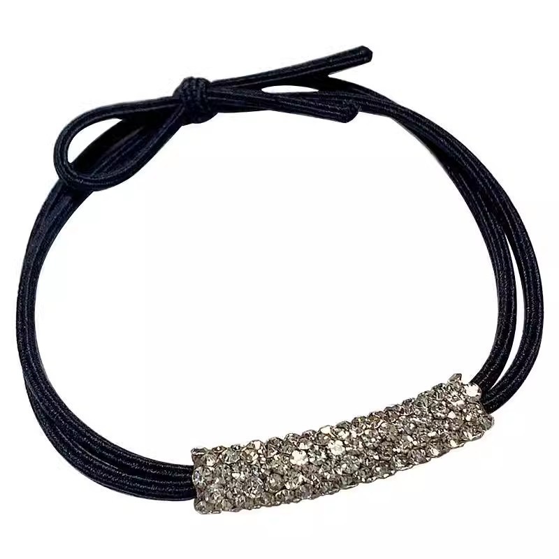 Elastico per capelli elegante con strass per donna fascia resistente_voghion.com