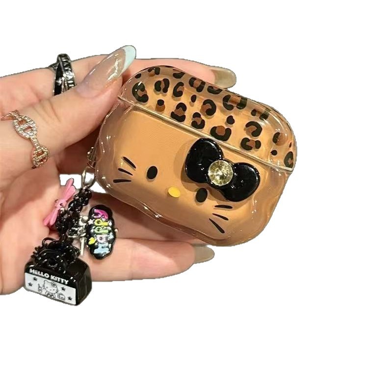 Leopardo arco KT emoji para Airpods 1 / 2 generación Apple inalámbrico Bluetooth auriculares cubierta 3pro / 4