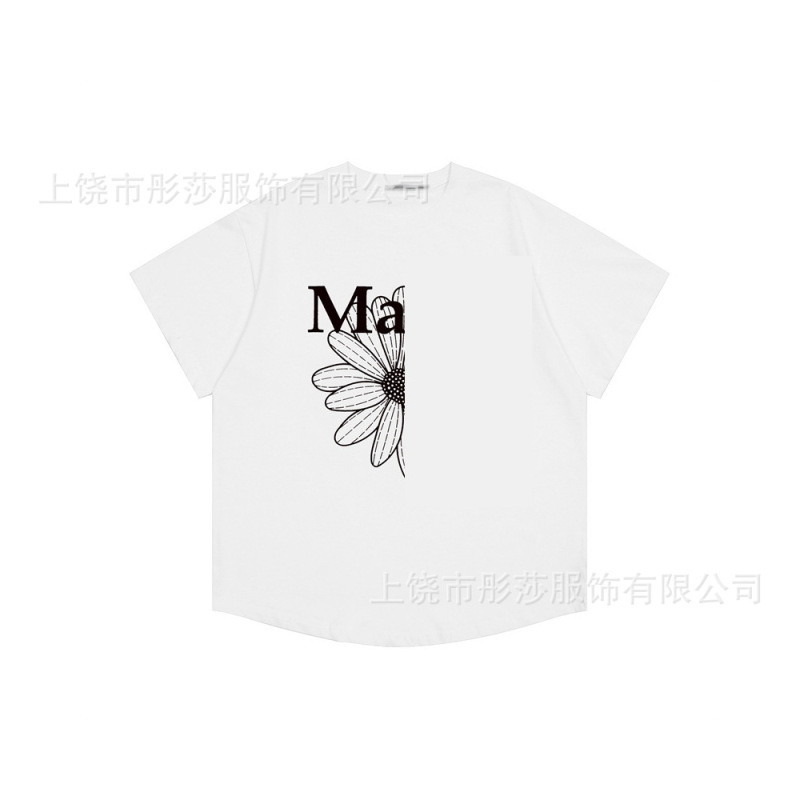 2025 新ゴールドハイシルバー同スタイルマルディ半袖デイジー Tシャツダックスフントカップル多用途トップ女性ルーズ|undefined