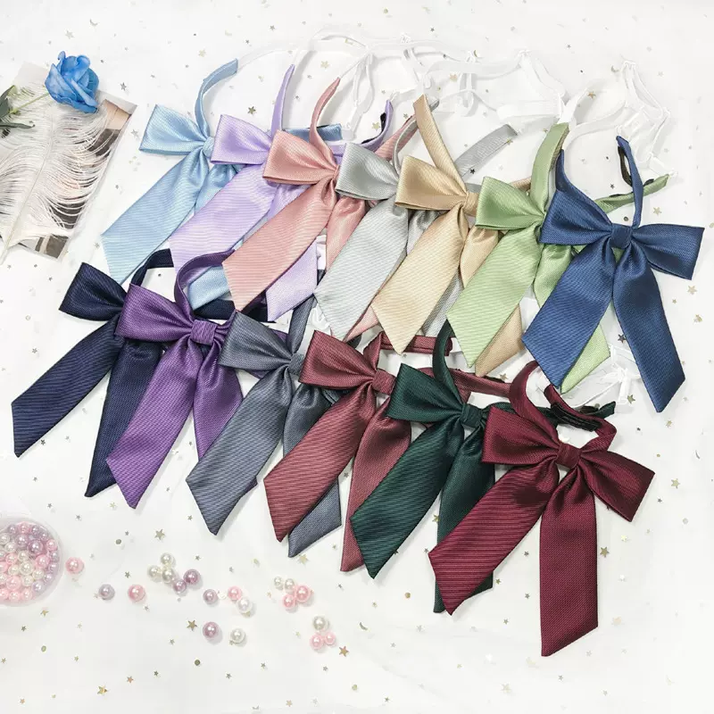 日韩系jk领结斜角纯色蝴蝶结女生领花职业装配饰小物厂家韩版领花