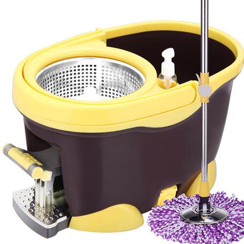 Colorful Dragon Rotating Mop Bucket, Two-in-One Mop Bucket with No-Hand Wash, Four-Wheeled Mop Bucket, Household Floor Cleaning Bucket, One-Mop Cleaning