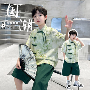 Boys' Hanfu Summer 2025 New Chinese Style Children's Ancient Style Handsome Traditional Daily Baby Tang Suit Summer Outfit Trend
