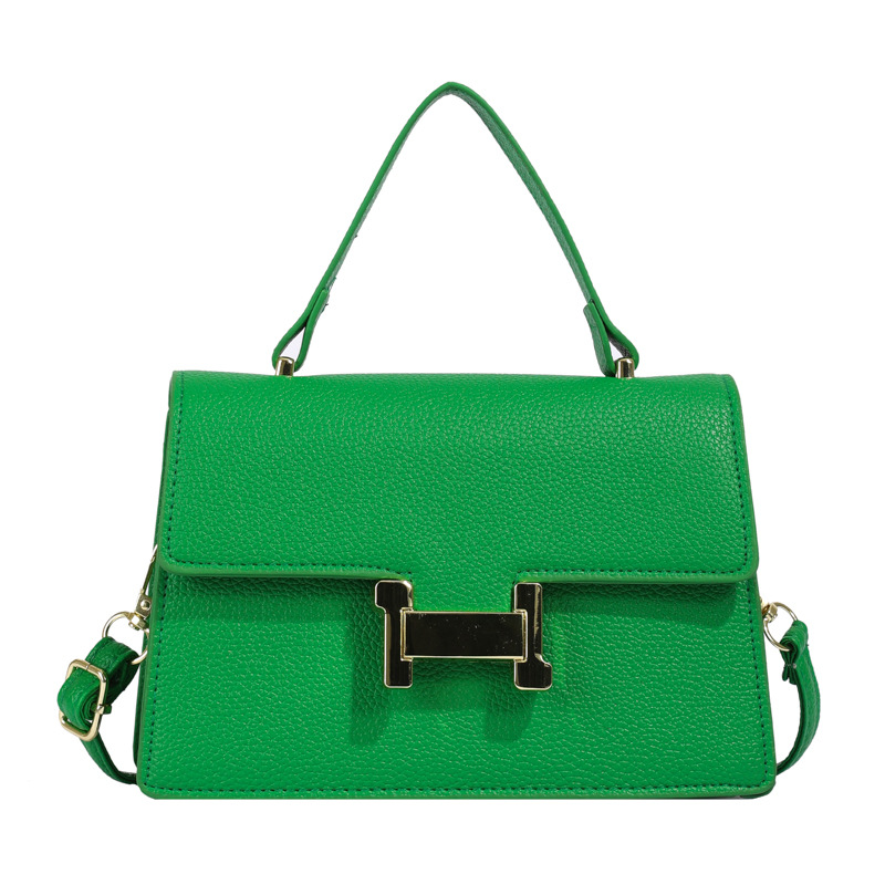 Bolso popular este año 2024 nueva textura bolso de mano cuadrado lichi patrón bolso de viaje de mujer mochila de hombro casual