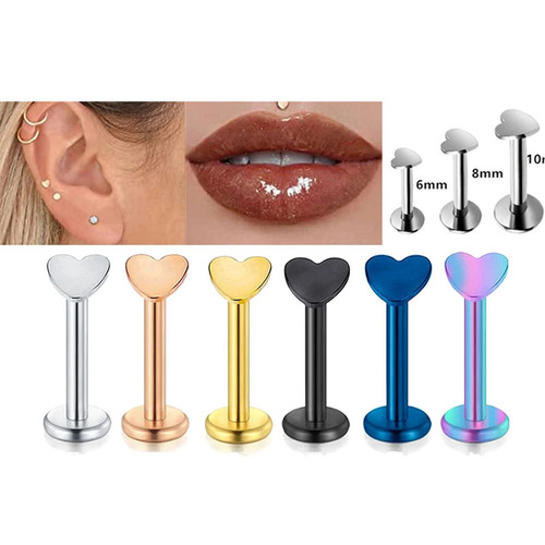 Hot-selling foreign trade supply, Korean version of piercing jewelry, love lip studs, earrings, hypoallergenic lip ornaments and earrings, factory direct sales