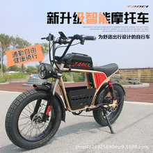 20寸美版复古胖胎智能山地车双减震长续航助力雪地车摩托车
