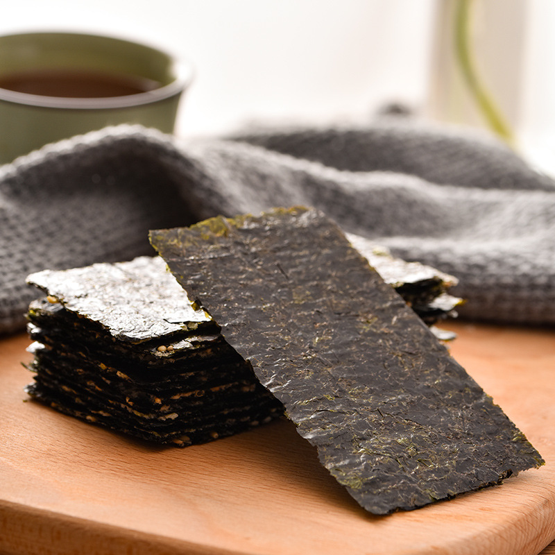 Golden Language Hokkaido Flavor Sandwich Seaweed Crisps with Filling 48g Ready-to-Eat Large Sesame Flavored Bagged Snack for Children