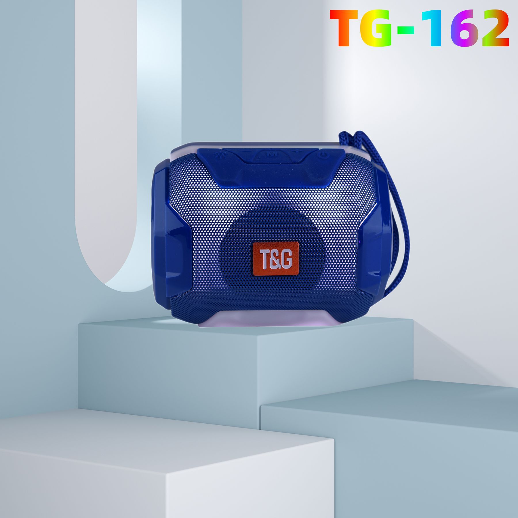 Transfronterizo TG162 altavoces Bluetooth LED luz de color subwoofer portátil teléfono móvil computadora enchufe camión pequeño sonido de automóvil