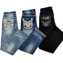 J 34856 Dark Blue Micro-flare Jeans ����΢��ţ�п��