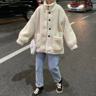 Top Version 350 Lamb Wool Coat Women's Lamb Wool Coat Loose All-match Ins Student Fall/Winter in stock Fashionable David Clothes