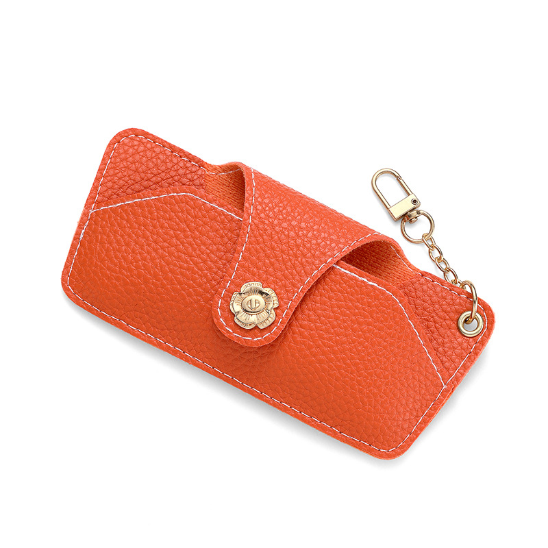 Bolsa de gafas al por mayor de fábrica, bolsa de almacenamiento de gafas de sol, bolsa de gafas de miopía, bolsa de gafas de sol portátiles de cuero pu, bolsa colgante, funda de gafas