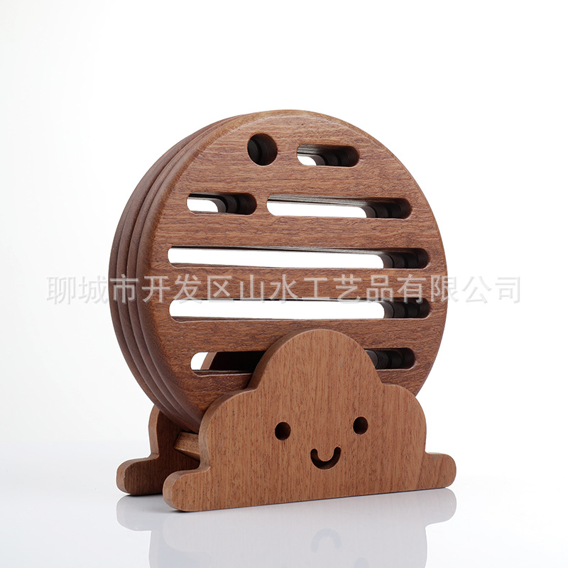 almohadilla aislante de madera, almohadilla aislante redonda de árbol de檀o, almohadilla antideslizante, almohadilla de mortero para animales, almohadilla de madera resistente al quemado