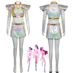 佐伊白色打歌服cos服KPOP猎魔女团cosplay服米拉鲁米万圣节新款