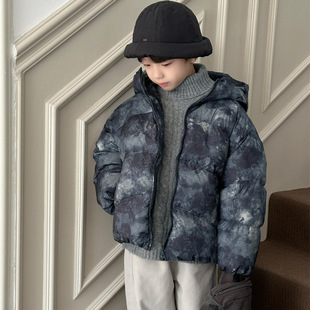 Cheese and Meow Children's Clothing Boys' down Jacket 2024 Winter New Korean Style Velvet Thickened Hooded White Duck down Jacket