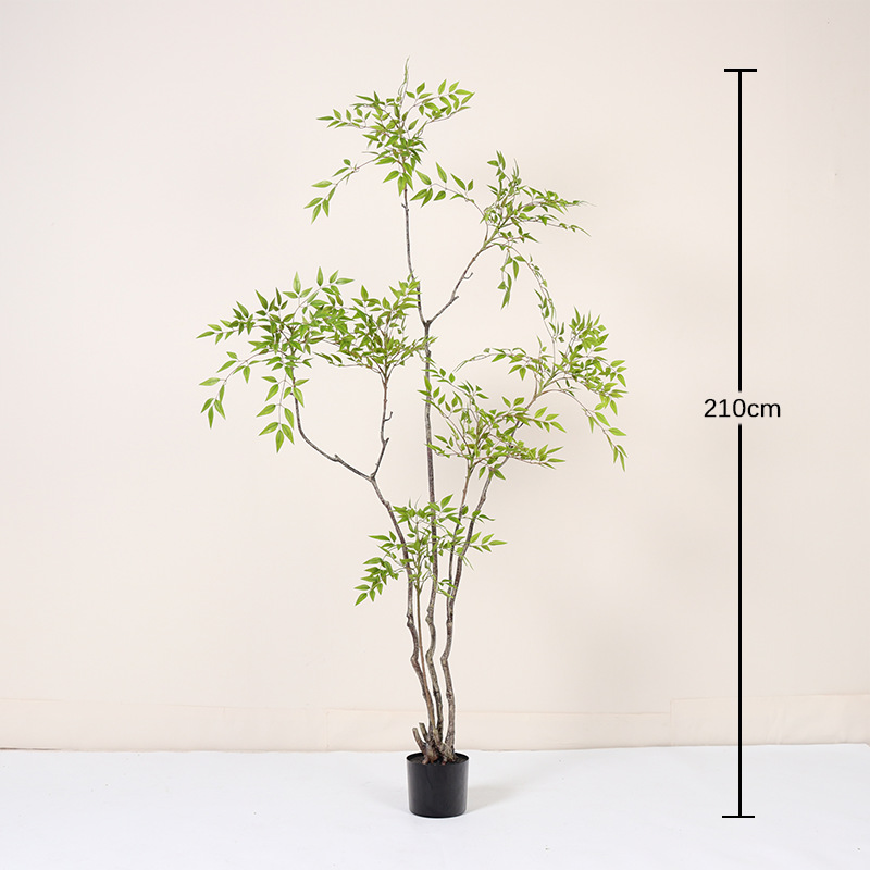 Gran planta de simulación nórdica, sala de estar de plátano para viajeros, plantas verdes falsas, plantas en macetas, ventanas para el hogar, decoración de paisajes, plantas verdes de simulación