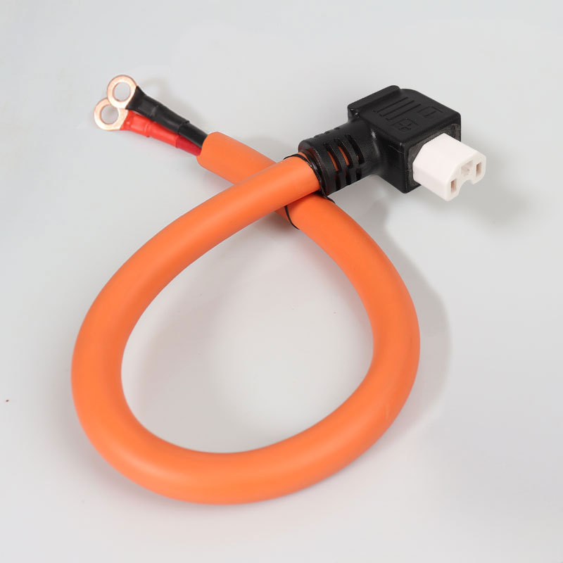 10 Square Ceramic Bent Female Connector for Electric Motorcycle Charging Port, Lithium Battery with Protective Net for Electric Vehicles