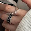 Retro brand ring, advanced fashionable chain with letters, high-quality style, wholesale