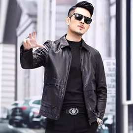 男式真皮皮衣;男式皮草;成人手套