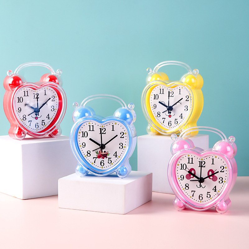 卡通小闹钟 水晶闹钟创意家居台式多彩小闹钟 礼品小闹钟