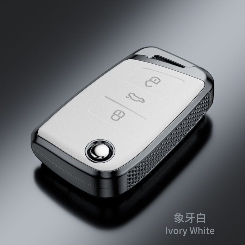 SuitabLe for VoLkswagen Sagitar Tiguan L Lavida Santana Bora Tanyue Passat Nappa Pattern FashionabLe Key Cover