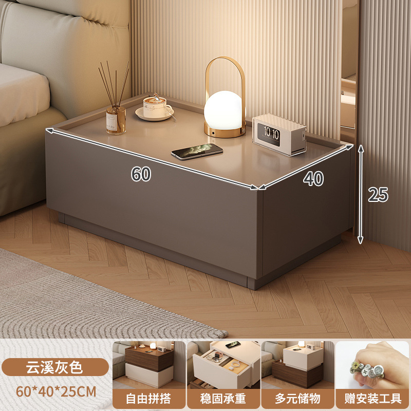 Mesa de cabezal de cama dormitorio lujoso italiano minimalista personalidad creativa cabecera baja combinación de bloques modular cabecera