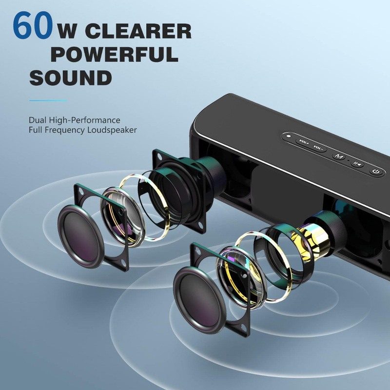 S9 PLUS屋外ポータブルbluetoothスピーカー大出力60wサブウーファ無線カード音響デスクトップTWS|undefined
