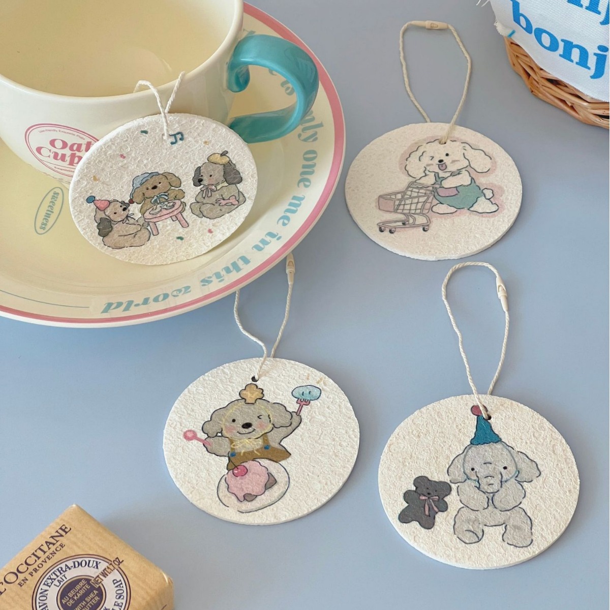 Kitchen Lele natural wood pulp cotton rag dish cleaning magic brushing dish brushing pot kitchen stain removal tool Baishu cloth