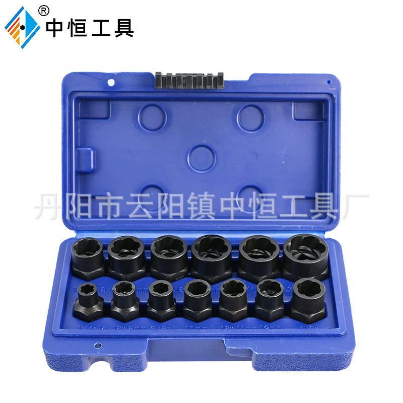 13-предметный набор поврежденного экстрактора орехов 10 шт sliding threaded screw bolt hex removal socket tool set