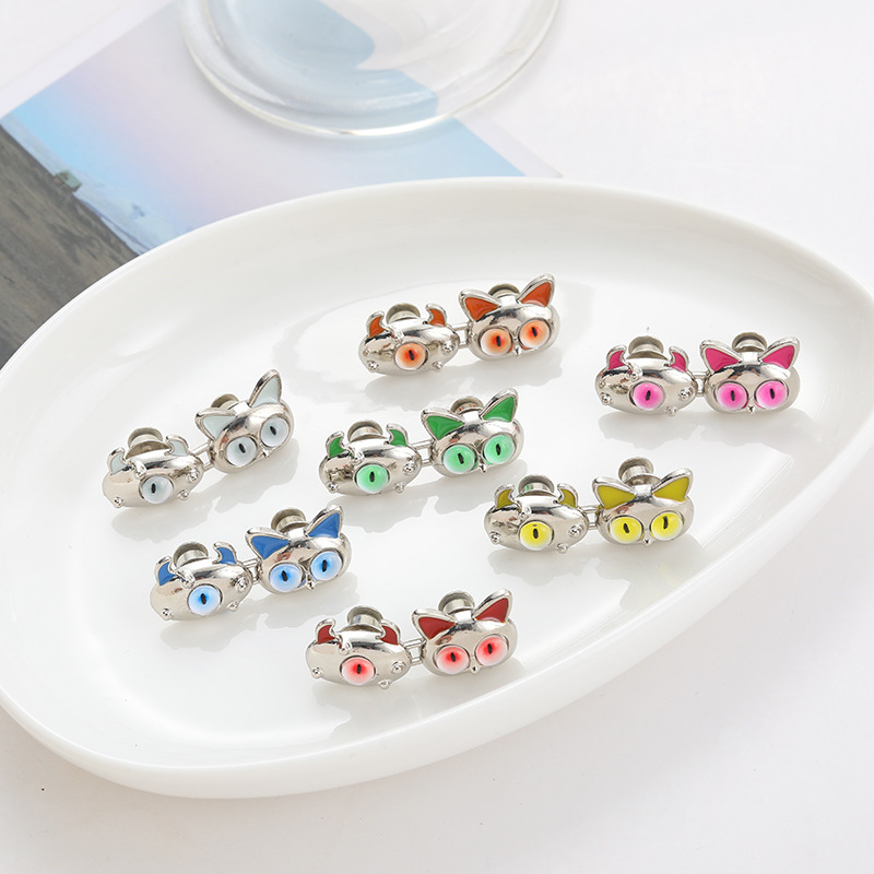 Pequeños monstruos lindos pantalones de cintura apretada artefacto de cintura ajustable botón de cintura estilo de alta calidad personalidad jeans cambiar botón de cintura