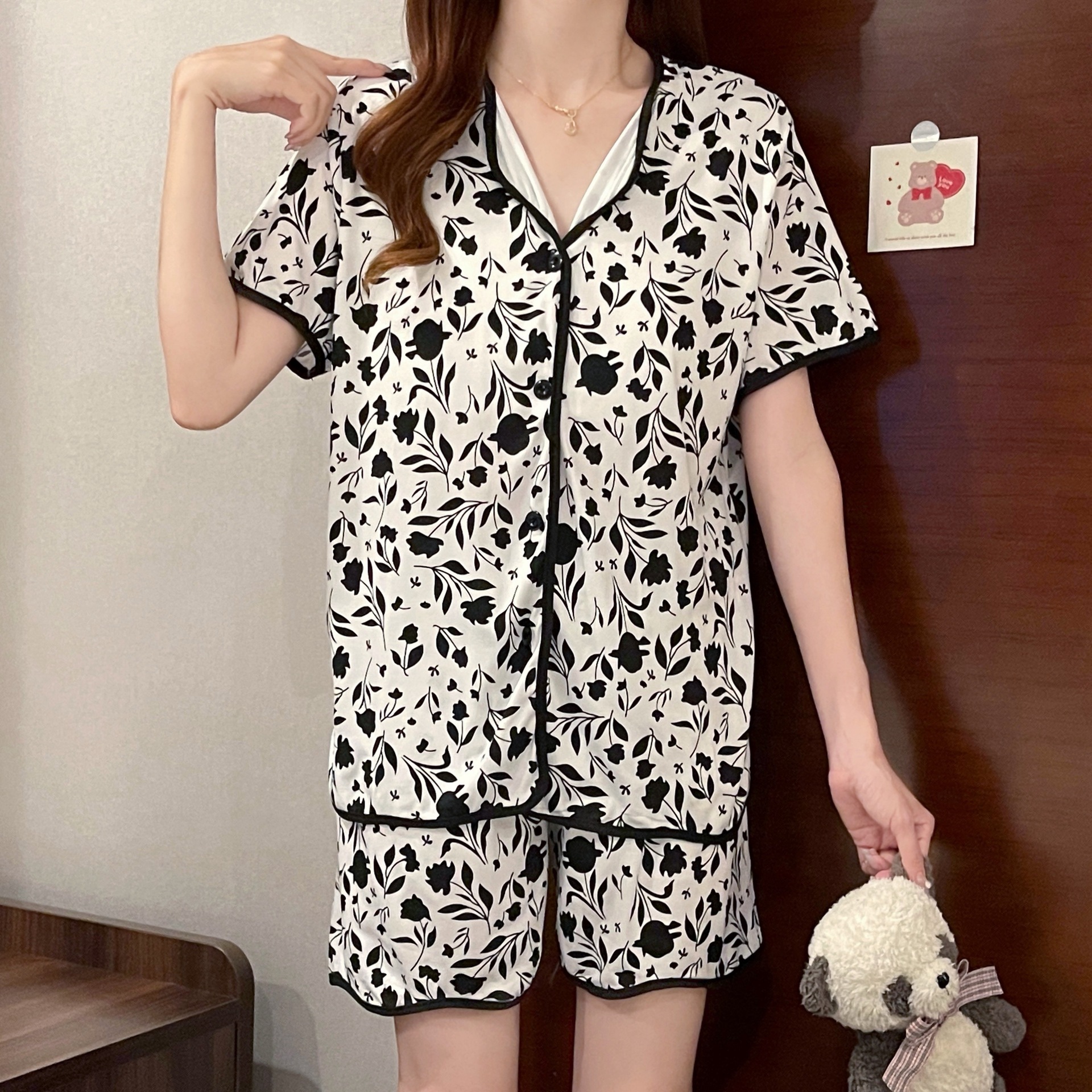 Топ с чашечками, комплект, в цветочек