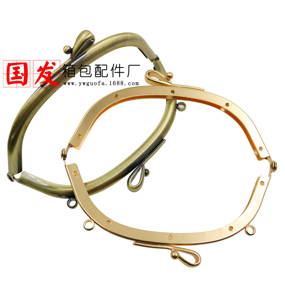 [Nuevo producto] agujero de tornillo: 12.5CM arco liso sin agujero arco de oro accesorios de bolsa al por mayor