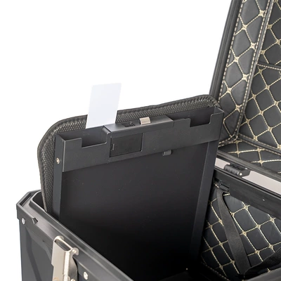 Motorcycle trunk with interlayer, NFC password unlock