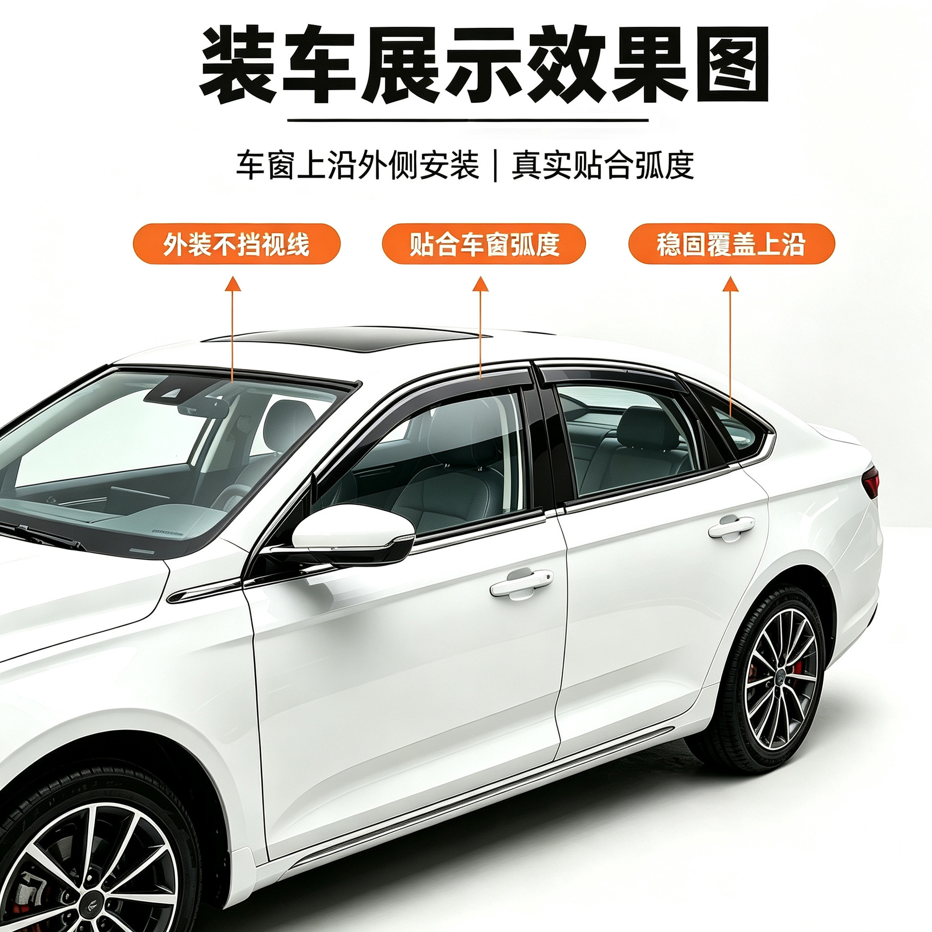 Cross-border applicable Honda series car window rain guards, acrylic rain visors, thickened and widened exterior modification accessories wholesale