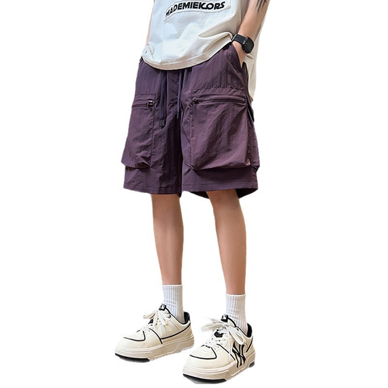 2025年夏季薄款冰凉休闲短裤男生宽松青年学生潮流男士百搭|undefined