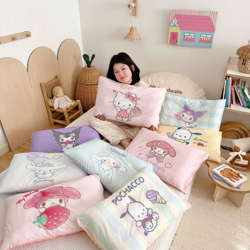 サンリオ涼感枕幼稚園枕芯漫画枕芯子供昼寝枕は取り外し可能な赤ちゃん枕芯