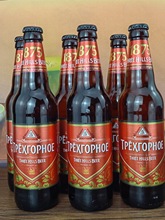 俄罗斯原装进口啤酒三山一只耳精酿红色450ml*6瓶玻璃瓶黄啤