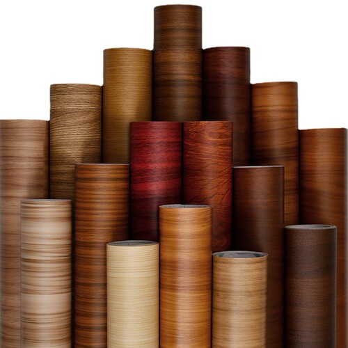 Cross-border PVC self-adhesive wood grain stickers waterproof showcase desktop wooden boards old furniture renovation decorative film Boeing film