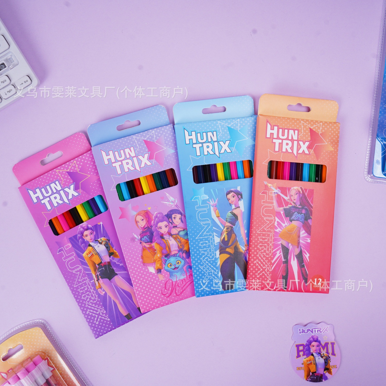 Caza de brujas 12 paquetes de dibujos animados K-POp lápiz para estudiantes de pintura de color especial lápiz de escritura suministro image 1