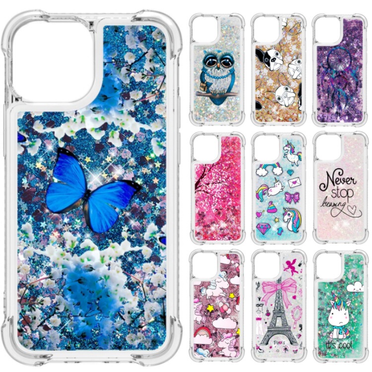 For iPhone13 four-corner drop-resistant quicksand mobile phone case Apple 12 painted belt figure silicone soft case XS protective case For iPhone13 four-corner drop-resistant quicksand mobile phone case Apple 12 painted belt figure silicone soft case XS protective case