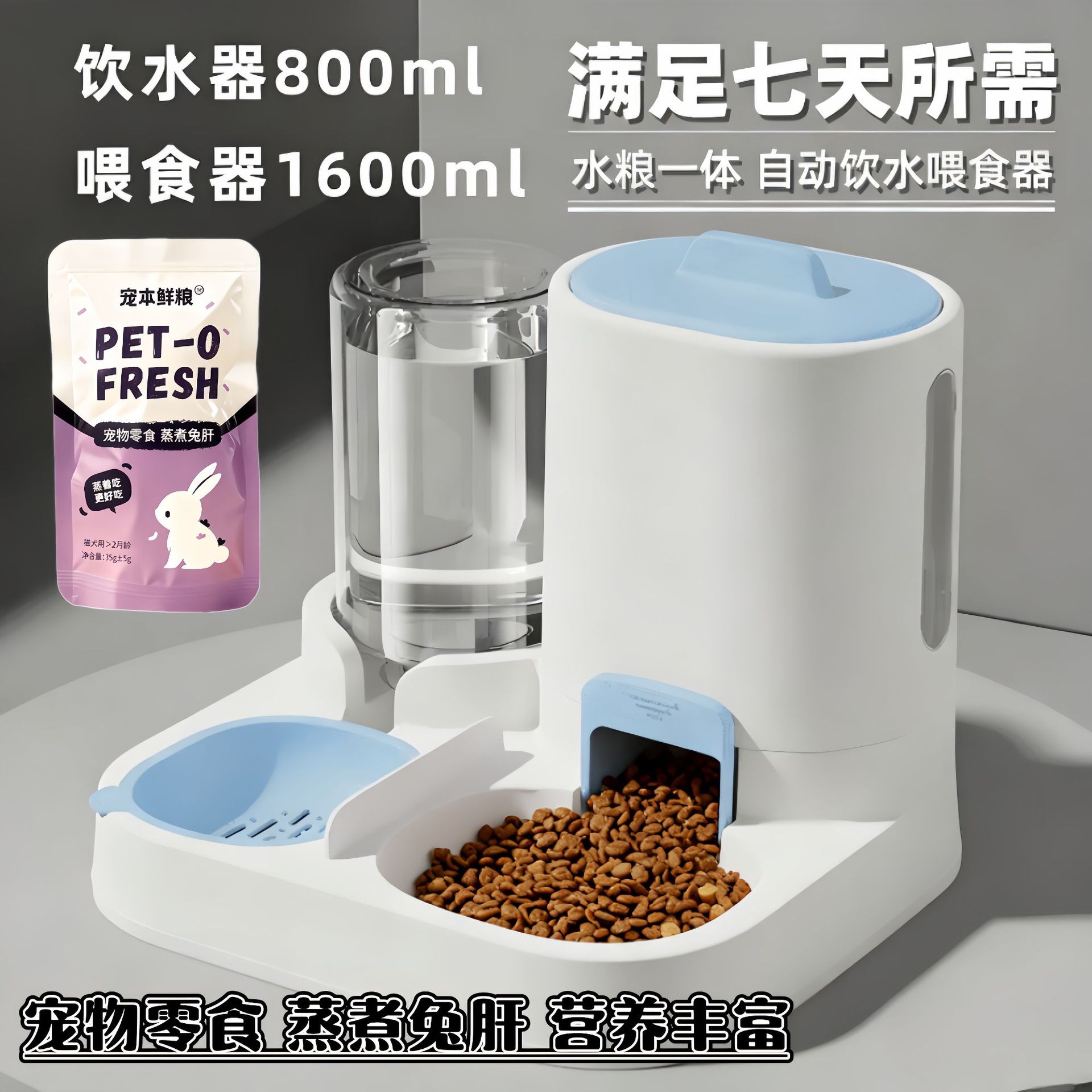 파란색 + 토끼 간