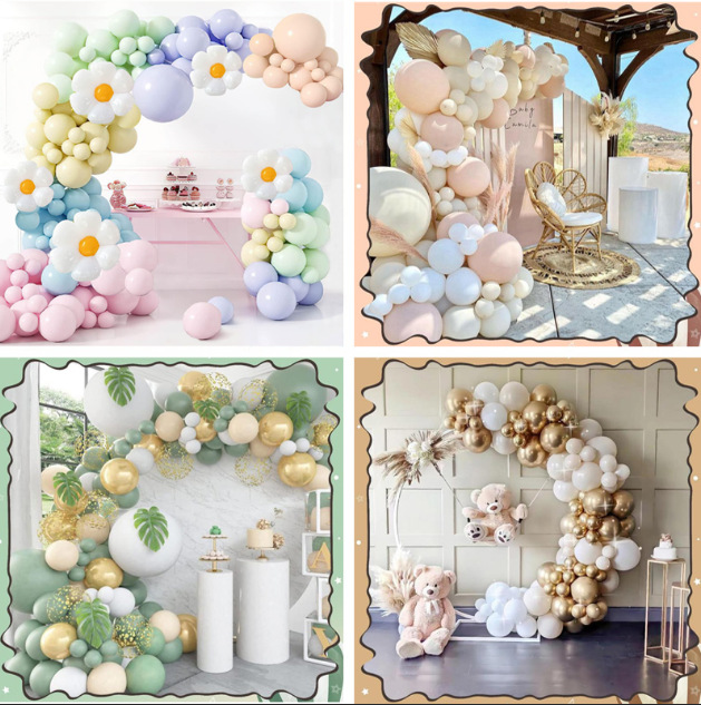 Macaron Opening Birthday Balloon Arch Ar...