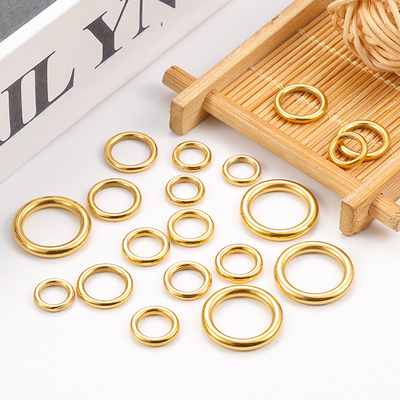 DIY Jewelry Accessories Classification 5 PCS/Package Diameter 10mm 304 Stainless Steel Geometric Polished Jump Ring