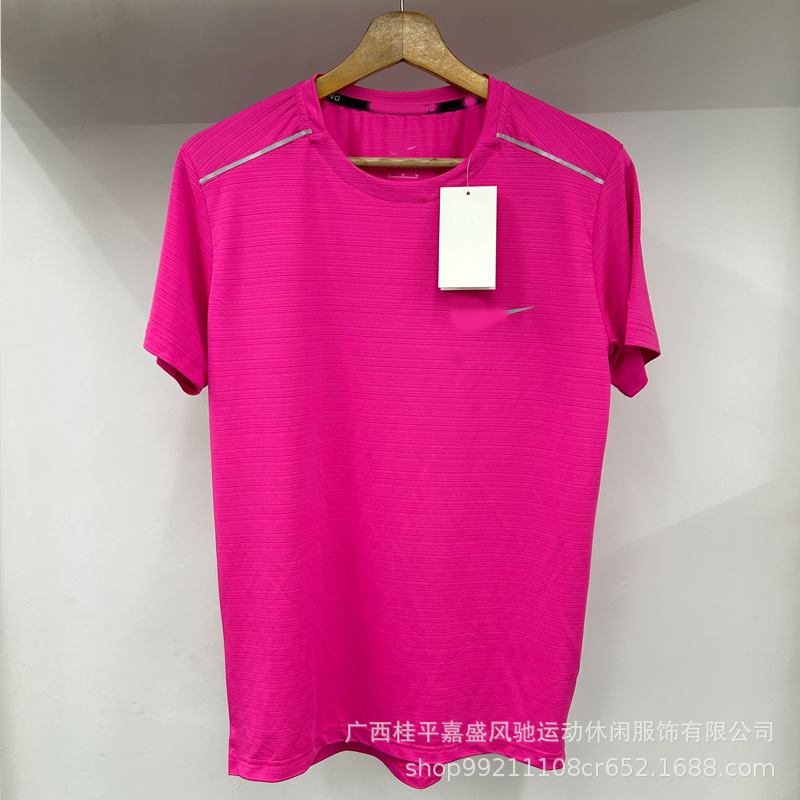 Foreign Trade Wholesale Sports Student Training Quick-Drying Track and Field Training Clothes Running Sportswear Short-Sleeved Sports Reflective Crystal