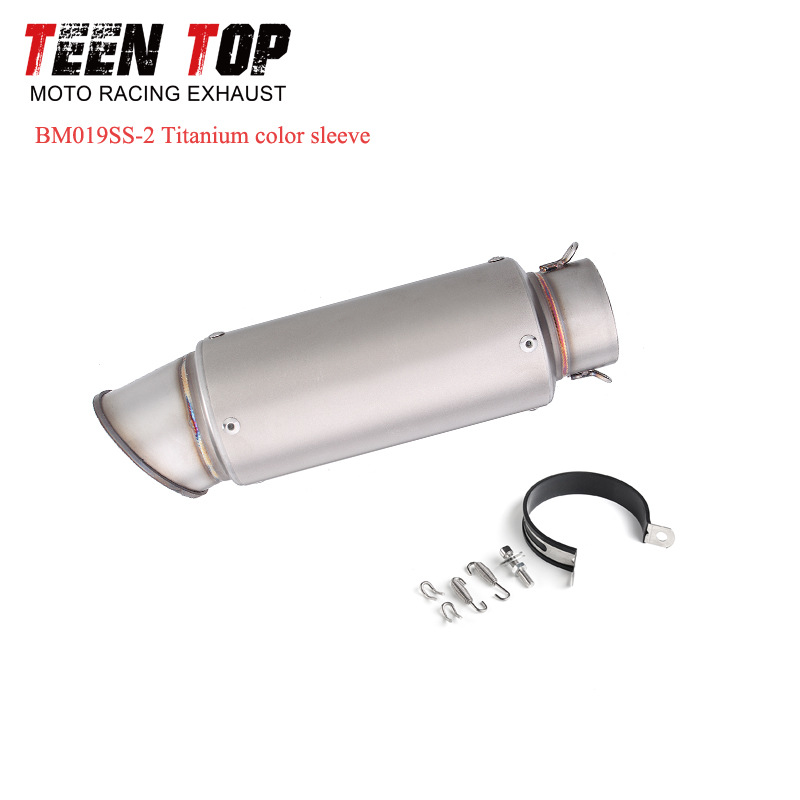 Suitable for Motorcycle Modified Exhaust Pipe R3 250Rr, Short Tube with Slanted Mouth, Large Displacement Sc Tail Section, 51 Caliber