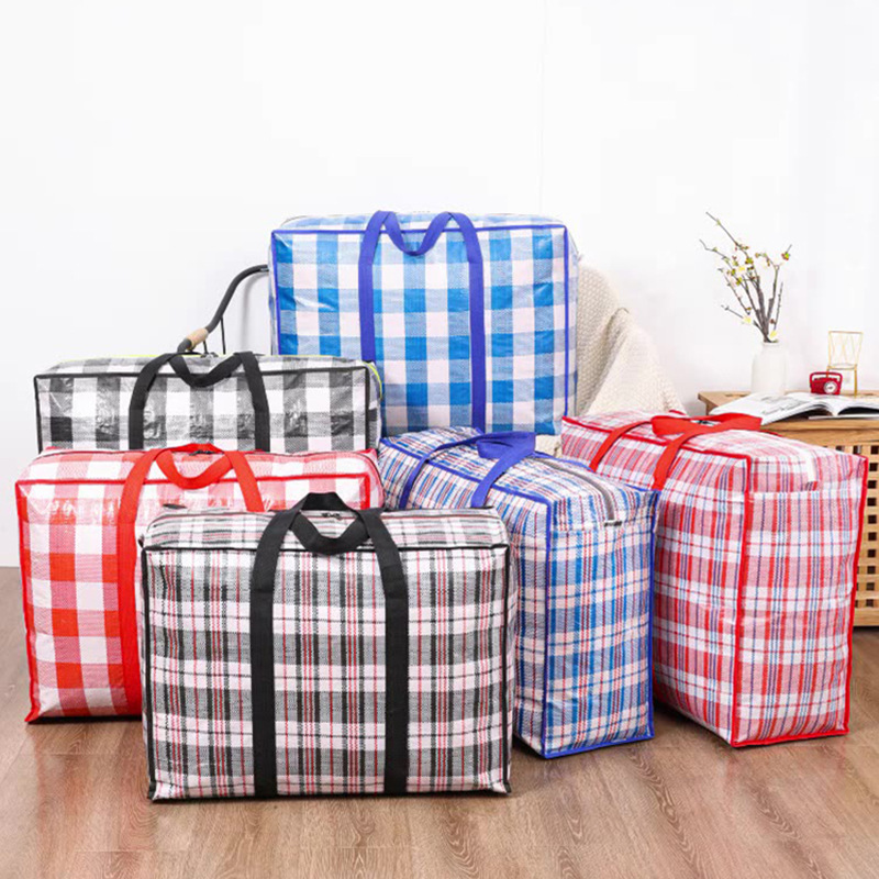 Waterproof Woven Bag Luggage Bag Moving Portable Packing Bag Student Dormitory Quilt Bag Moving Artifact