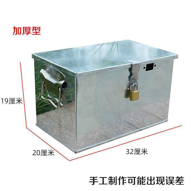 Caja de herramientas de hardware de chapa de hierro grande, placa galvanizada, caja de entrega con bloqueo, caja de almacenamiento para carpintería, caja de hierro de mano