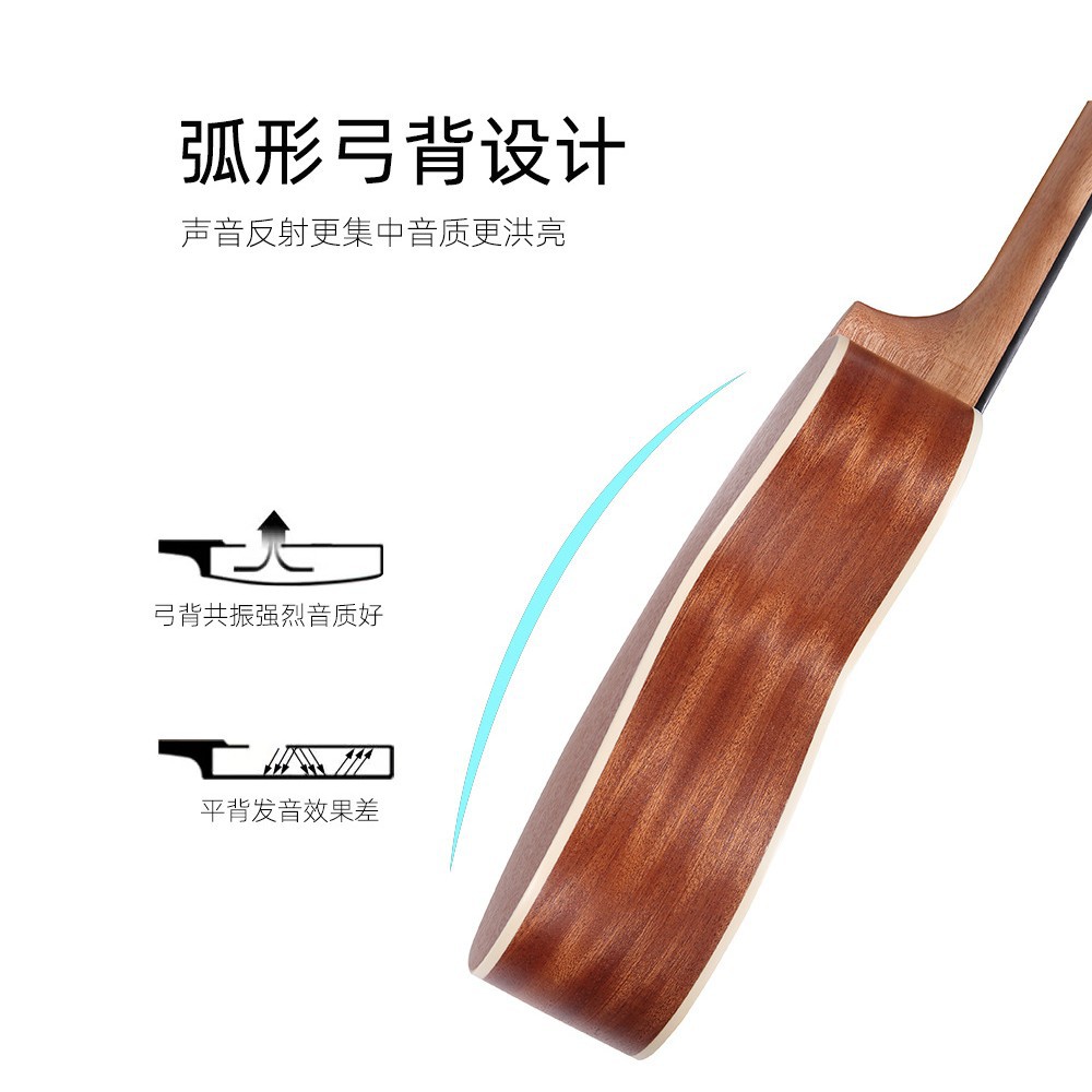 Fábrica al por mayor 23 "ukulele abeto Shabi ukulele 4 cuerdas guitarra pequeña ukulele image 5