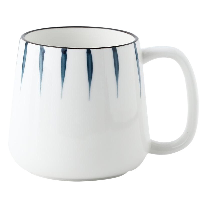 Taza de cerámica japonés pintado a mano bajo vidriado tarde taza té desayuno café leche pareja agua